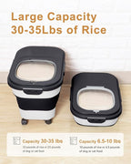 20-30 Lbs Rice Storage Container, Collapsible Food Storage Containers - Image 2
