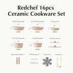 Redchef Pans and Pots Set Nonstick, Ceramic Cookware Set - Image 8