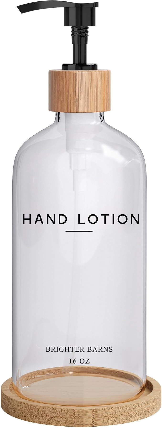 Glass Lotion Dispenser with Pump by BrighterBarns