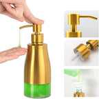 Gaussra Soap Dispenser with Coaster and Stickers, Brushed Gold Stainless Steel - Image 6
