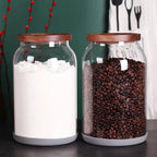 SAIOOL 1 Gallon Glass Jar with Wooden Acacia Airtight Lid, Large Glass Storage - Image 3