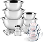 Eatex Mixing Bowls with Measuring Cups & Measuring Spoons 17 Piece Set by Eatex