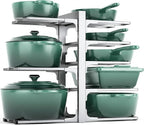 MUDEELA 8-Tier Pots and Pans Organizer under Cabinet, 15.83" Height Heavy Duty by MUDEELA