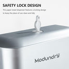 Wall Mount Paper Towel Dispenser, Adhesive No-Drill or Screw Install, Holds 200 - Image 4