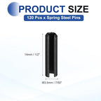 MECCANIXITY 120Pcs Slotted Split Roll Pins 7/50 Inch Dia. 1/2 Inch Length 65Mn - Image 2
