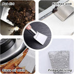 Kitchen Stove Cleaning Brush + Scraper Tool Set, Brass Wire Brushes - Image 3