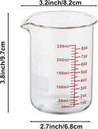 High Borosilicate Glass Measuring Cup-V-Shaped Spout, 250ml Glass Measuring - Image 8