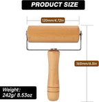 Small Rolling Pin, Wooden Dough Roller, Non-Stick Pizza Roller, T Type Rolling - Image 2
