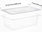 CURTA 6 Pack NSF Food Pan Cover, 1/3 Size Clear Polycarbonate Lid - Image 2