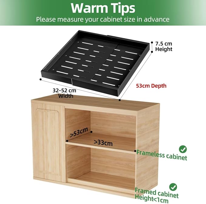 PAKETA 4 Pack Expandable Pull Out Cabinet Organizer, Upgrade 3 Slide Rails - Image 2