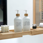 MOMEEMO White Soap Dispenser Bathroom Set, Soap and Lotion Dispenser Set - Image 4