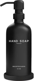 Black Glass Hand Soap Dispenser Bathroom Set by Brighter Barns by BrighterBarns