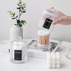 Qtip Holder Thick Glass Apothecary Jars - Image 2