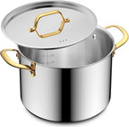 BEZIA 12 Quart Stainless Steel Stock Pot by BEZIA