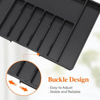 Lifewit Silverware Drawer Organizer, Expandable Utensil Tray - Image 7