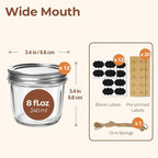 ComSaf 8 oz Wide Mouth Mason Jars, and Crafters Creating DIY Candles and Party - Image 2