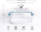 Clear Square Glass Casserole - Image 4