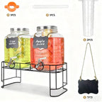 1 Gallon Glass Drink Dispensers - Image 5