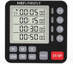 Digital Dual Kitchen Timer, 4 Channels Independent Countdown Timer, Large by MOSTRUST