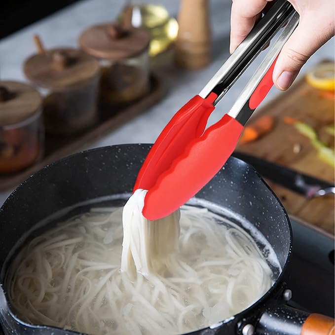 HINMAY Small Tongs Set 7-Inch Mini Tongs - Image 4