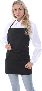 Aprons for Women with 3 Pockets, Server Apron, Aprons for Cooking, Chef Apron by Eksict