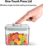 Airtight Food Storage with One-Touch Lid, Stackable Durable PET - Image 2