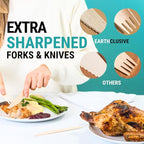 300pcs Disposable Wooden Cutlery Set Our Heavy Duty Compostable Wood Utensils - Image 3