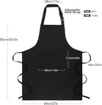 Large Chef Apron for Men and Women, Cooking Kitchen Aprons - Image 3