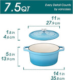 vancasso 7.5 QT Enameled Cast Iron Dutch Oven - Image 2