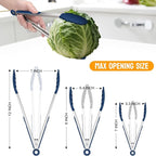 HOTEC Premium Stainless Steel Locking Kitchen Tongs - Image 7
