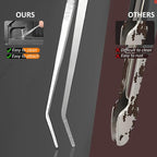 2-Piece Kitchen Tongs Set: Straight & Curved Edge Stainless Steel Non-Slip Grip - Image 6