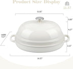 EDGING CASTING Enameled Oval Cast Iron Dutch Oven Pot - Image 2