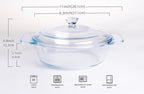 Clear Round Glass Casserole - Image 2