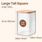 ComSaf 2Pcs Large Glass Storage Containers - Image 2