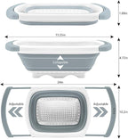 Qimh Collapsible Colander | Over The Sink Silicone Kitchen Strainers and - Image 3