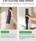 CIRCLE JOY Rechargeable Wine Opener Electric Wine Bottle Opener 7-in-1 Wine - Image 4