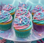 Manvscakes Sprinkles- Edible Cake and Cupcake Sprinkles with Assorted Shapes and Sizes for Parties, Blue pink and purple Mix for Cookies, Ice Cream, Cake and Cupcake Decorating, 4 oz (Mermaid) - Image 5