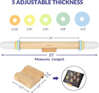 Geesta Adjustable Wood Rolling Pin - Image 6