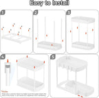 Ukeetap 2 Pack Multi-Purpose Pull-Out Storage Organizers, Under Sink & Cabinet - Image 7