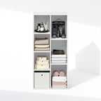 Furinno Reed Closet Organizers and Storage, 7-Cube Closet Organizer, Open Shelf - Image 5