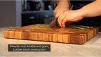 Ironwood Gourmet Large End Grain Prep Station Acacia Wood Cutting Board - Image 6