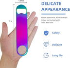 Rainbow Color Stainless Steel Flat Bottle Opener, Sturdy and Durable 2 Pcs to - Image 2