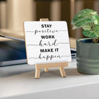Inspirational Stay Positive Work Hard Make It Happen Sign, Encouragement Gifts - Image 4