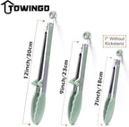 Silicone Kitchen Tongs, Food Grade Small Tongs, Mini Serving Tongs - Image 5