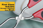 HINMAY Stainless Steel Scissor Tongs 10-Inch and 12-Inch Set - Image 3