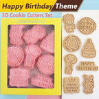 8 Pcs Cookie Cutters Set 3D Holiday Cookie Cutters - Image 6