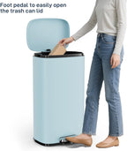 Arlopu 8/13.2 Gallon Step Trash Can, Stainless Steel Garbage Bin, Soft-Close - Image 5