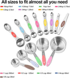 EDELIN Measuring Cups and Magnetic Measuring Spoons Set, Stainless Steel 5 Cups - Image 4