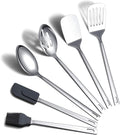 Cooking Spoon, Berglander 6 Pieces Spatula Set Stainless Steel, Metal Spatula by Berglander