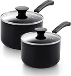 Cook N Home Nonstick Sauce Pan Set 1Qt and 2Qt by CookNHome
